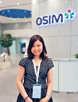 OSIM人力資源及行政助理經理鄭麗詩小姐。