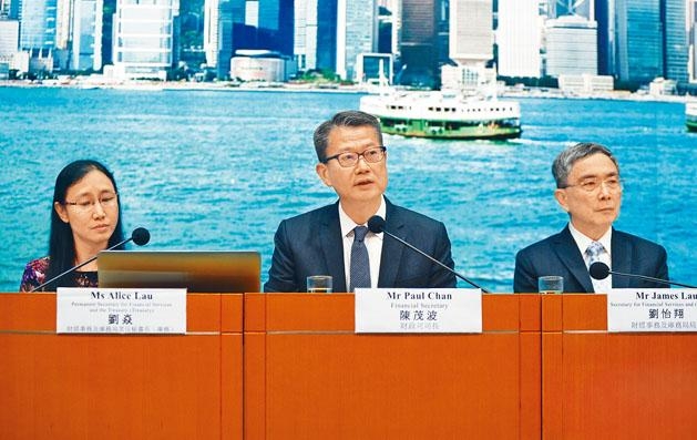 財政司司長陳茂波公布多項支援企業和市民的「派糖」措施。