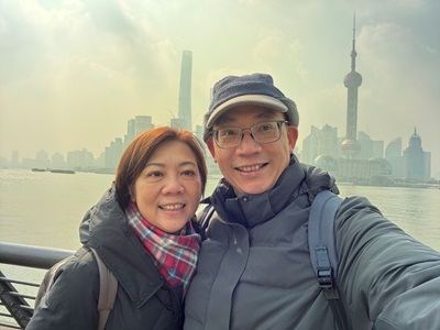 李卓廣與太太都是恒常捐血者。