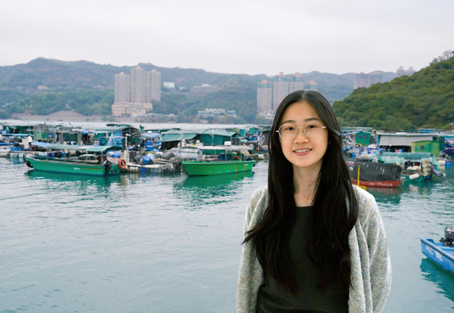 家裏的魚排是黃晞晴童年的「遊樂場」。